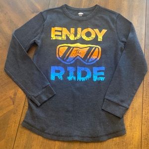 Old navy boys size xlarge thermal gray long sleeve